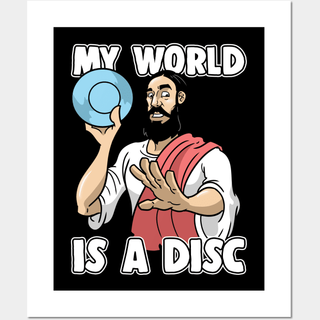 Jesus Christ Disc Golf My World Is A Disc Wall Art by ModernMode